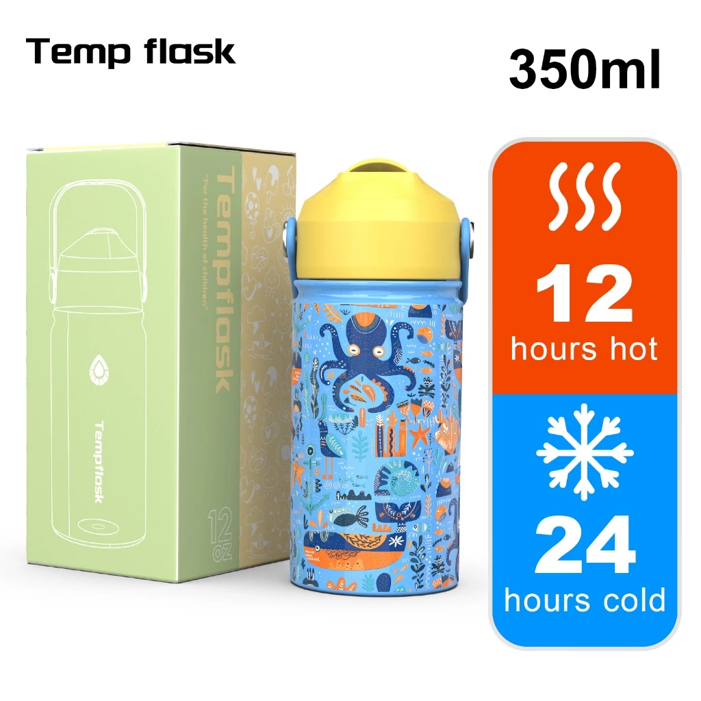 Temp flask thermal straw 350 ml bottle