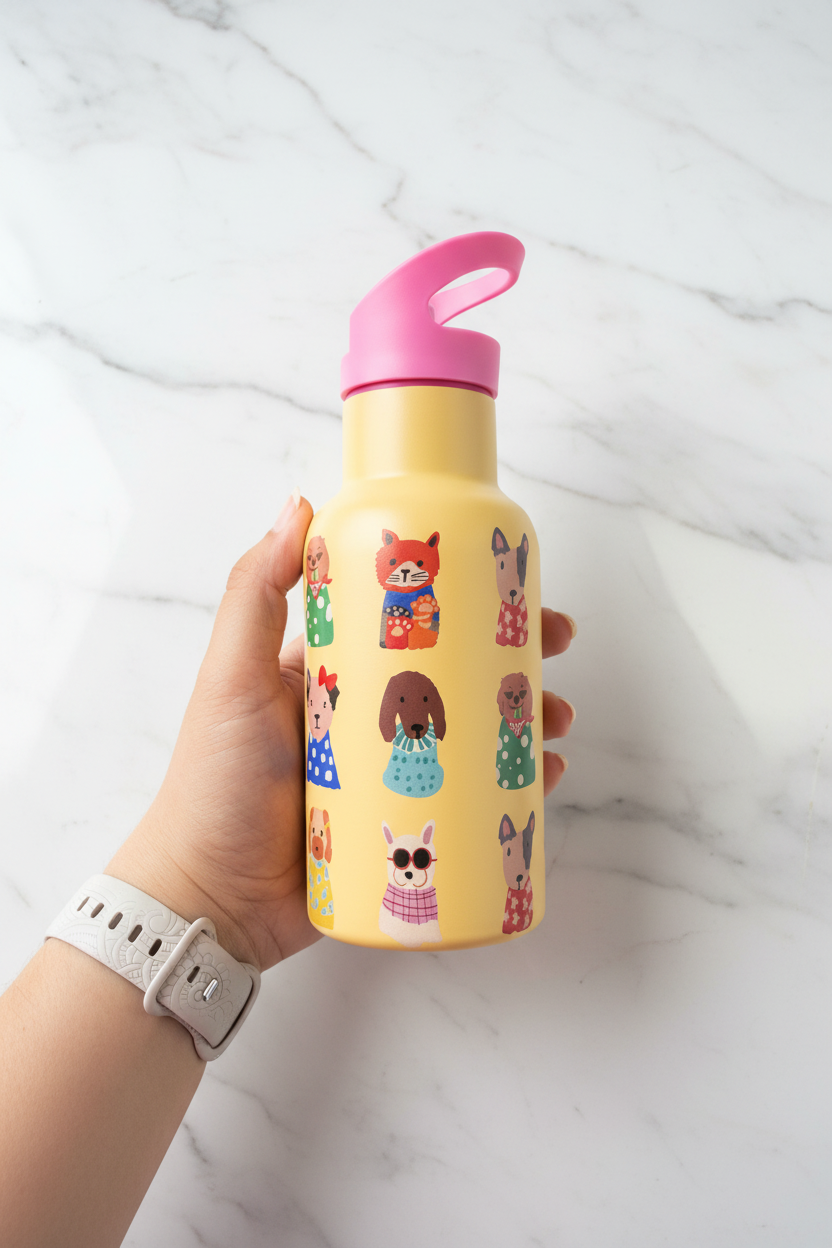 Temp flask 355 ml straw thermal bottle