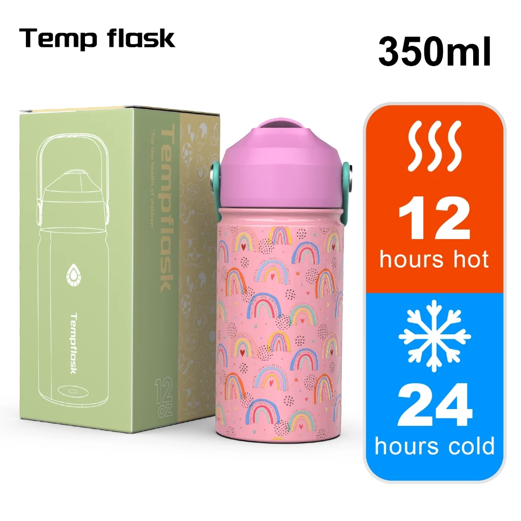 Temp flask thermal straw 350 ml bottle