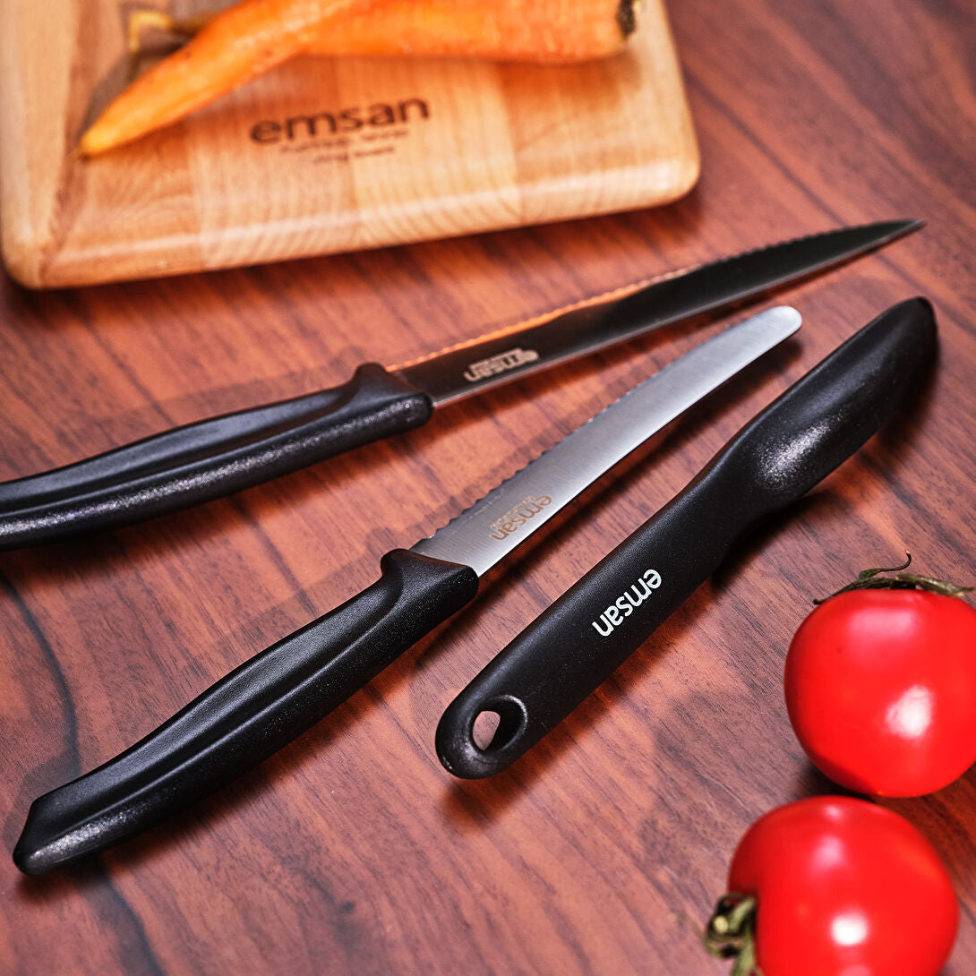 Emsan 3-Piece Peeler Knife Set