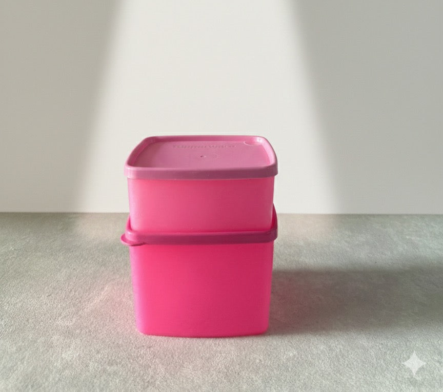 Tupperware Freezer pink set
