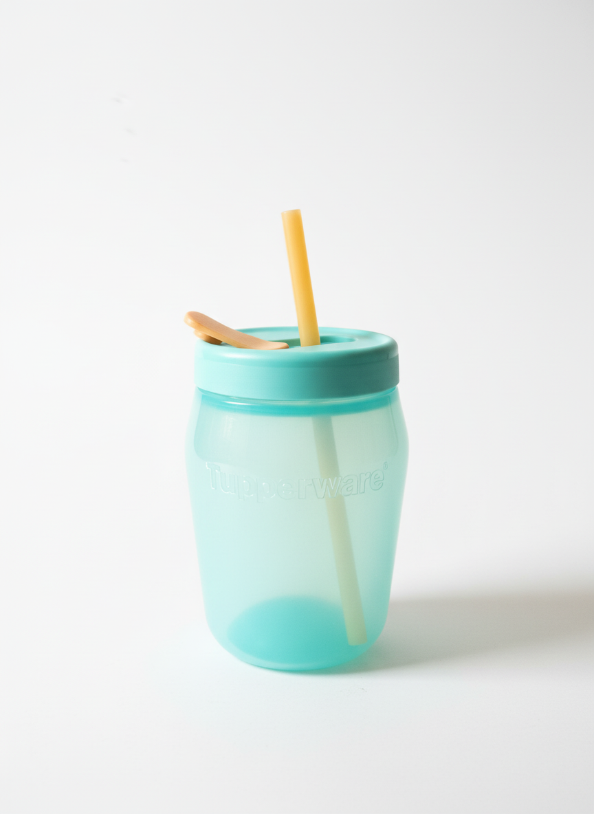 550 ml jar + straw