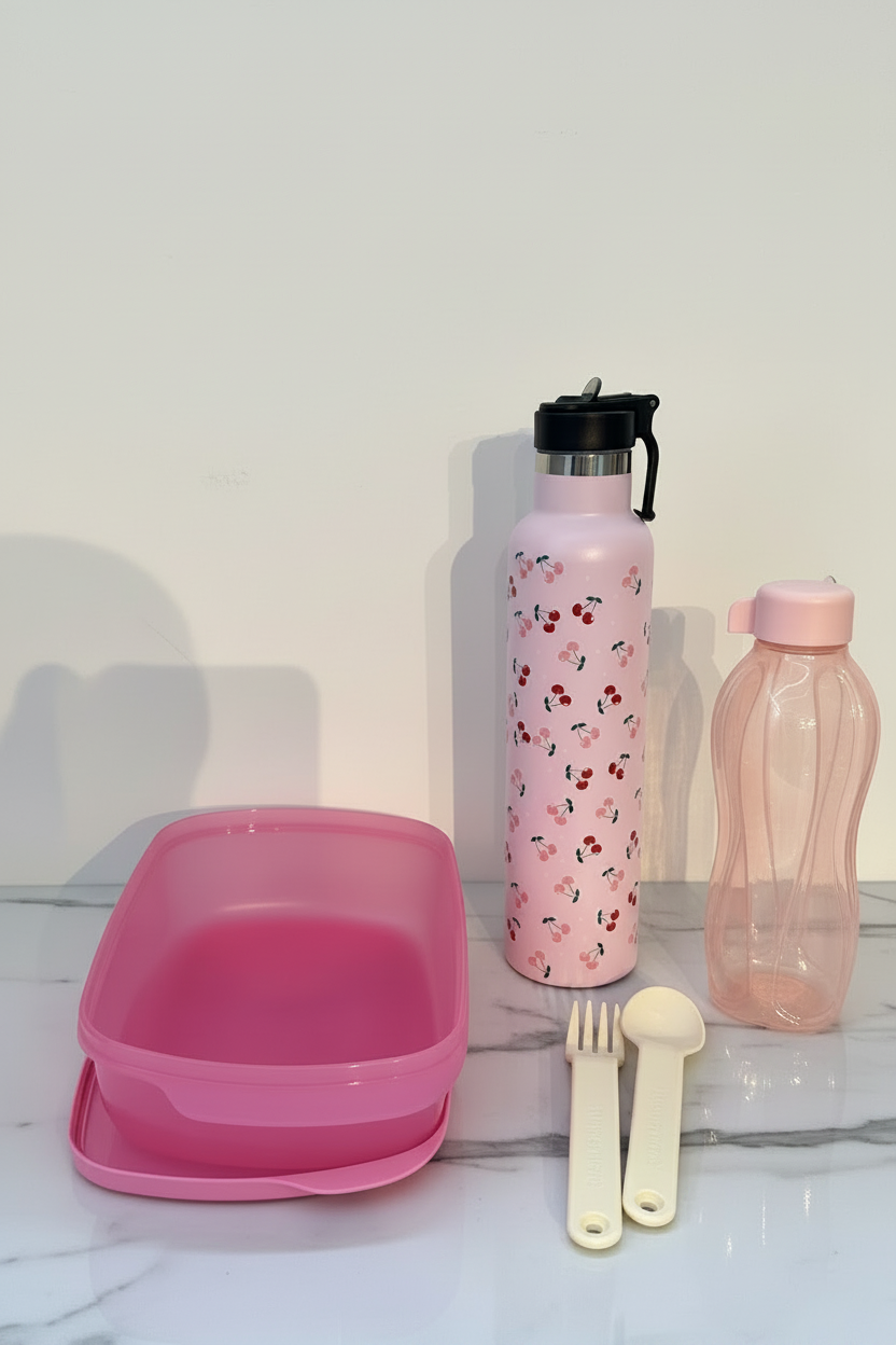 Tupperware back to school- pink set