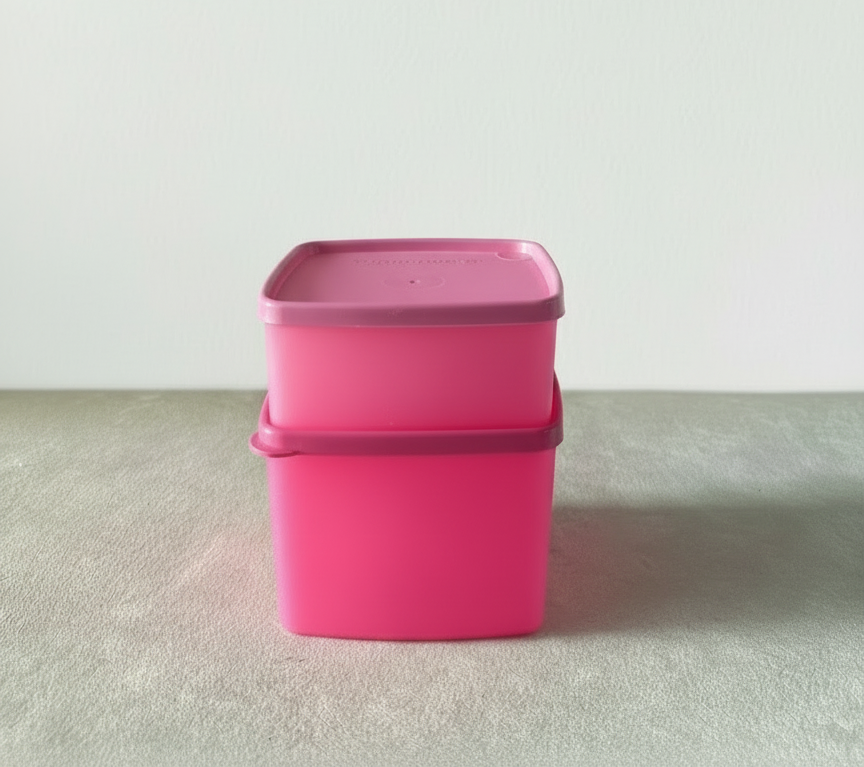 Tupperware Freezer pink set