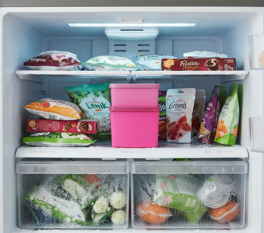 Tupperware Freezer pink set