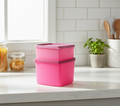 Tupperware Freezer pink set