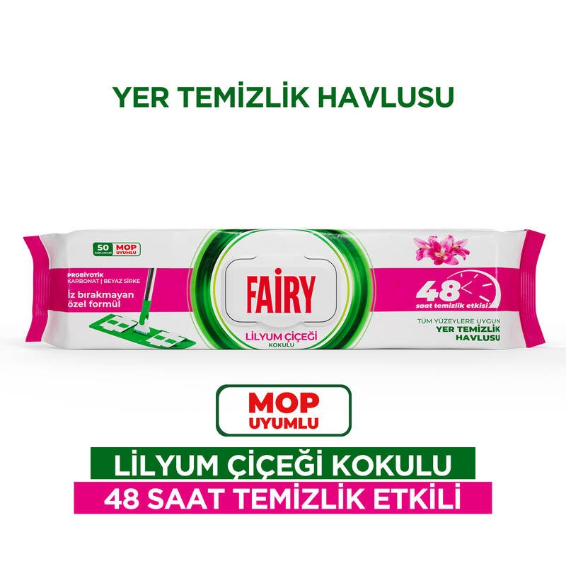 Fairy Floor Cleaning wipes for Mop |  50 sheet