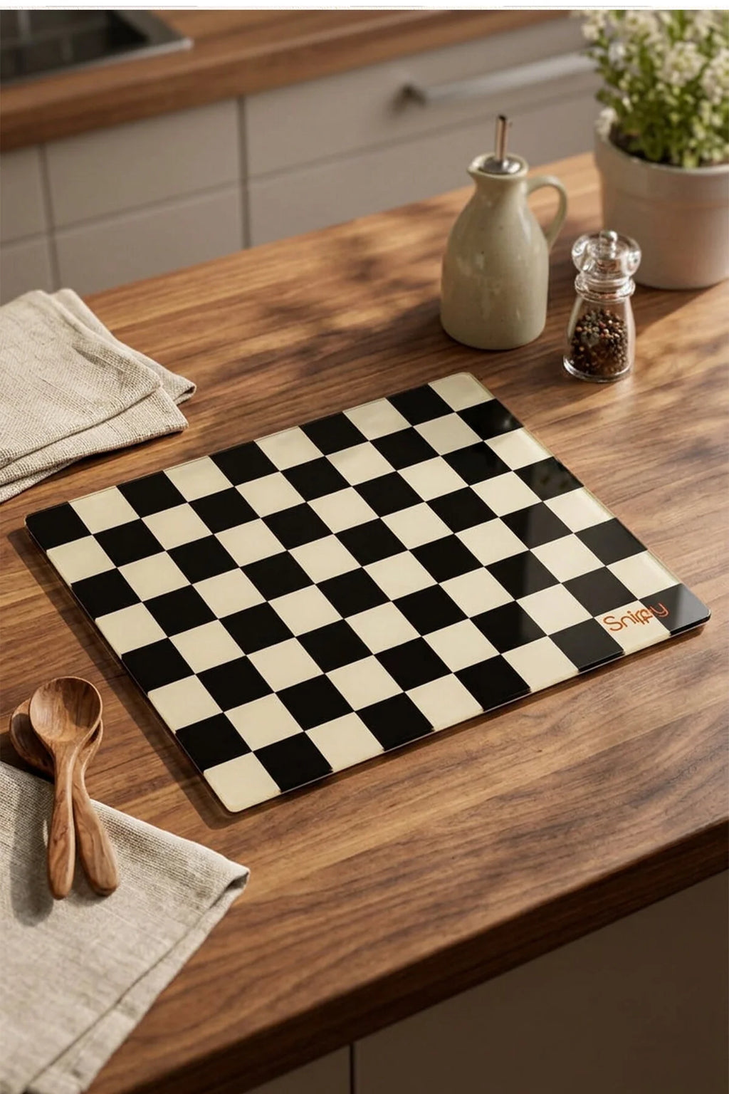 Dama glass cutting board - 29*34 cm