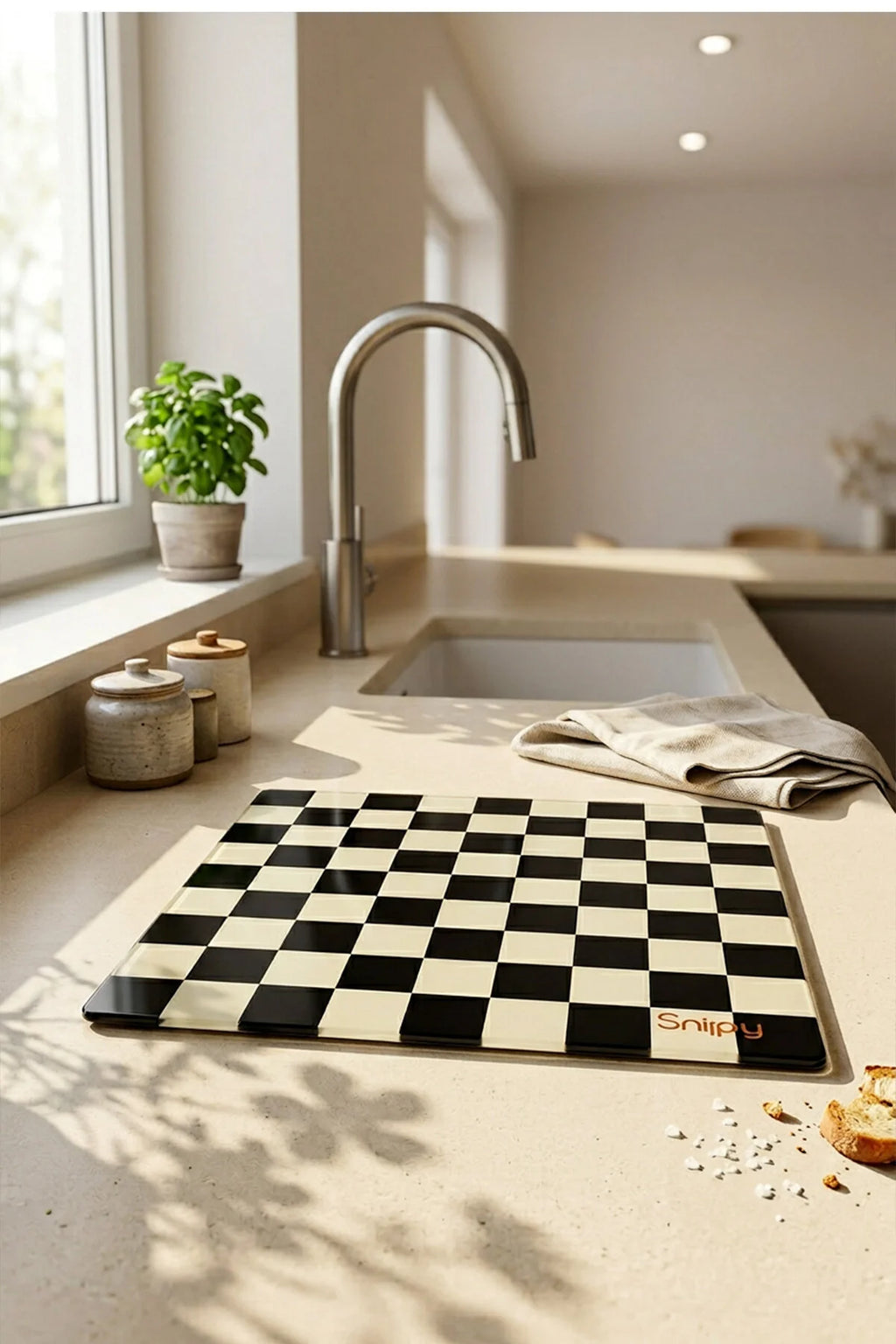 Dama glass cutting board - 29*34 cm