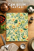 Avocado glass cutting board - 25*35 cm