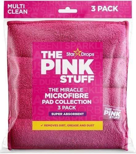 ThePinkStuff Microfiber Pad Collection - Cleans Dirt, Oil and Dust