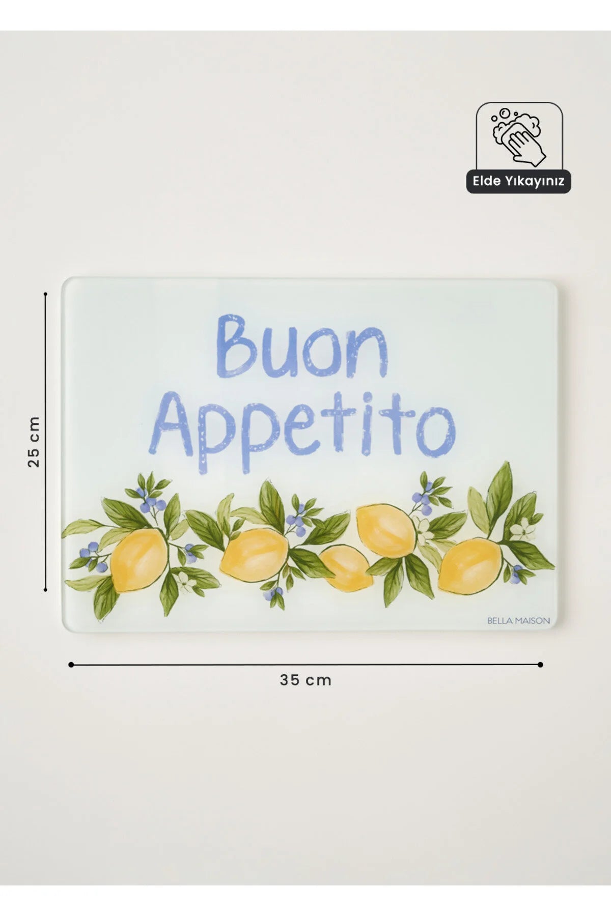 Buon Appetito Glass Cutting Board (35x25 cm)