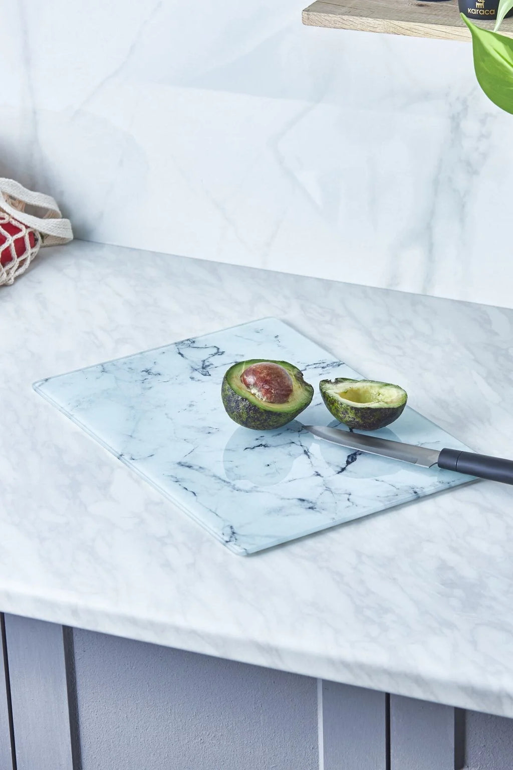 White marble glass cutting board- 35* 25 cm