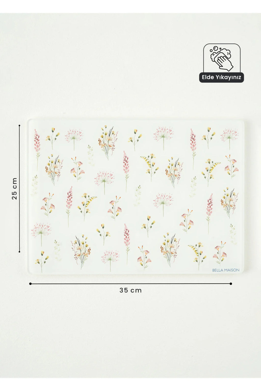 Floral Glass Cutting Board (35x25 cm)