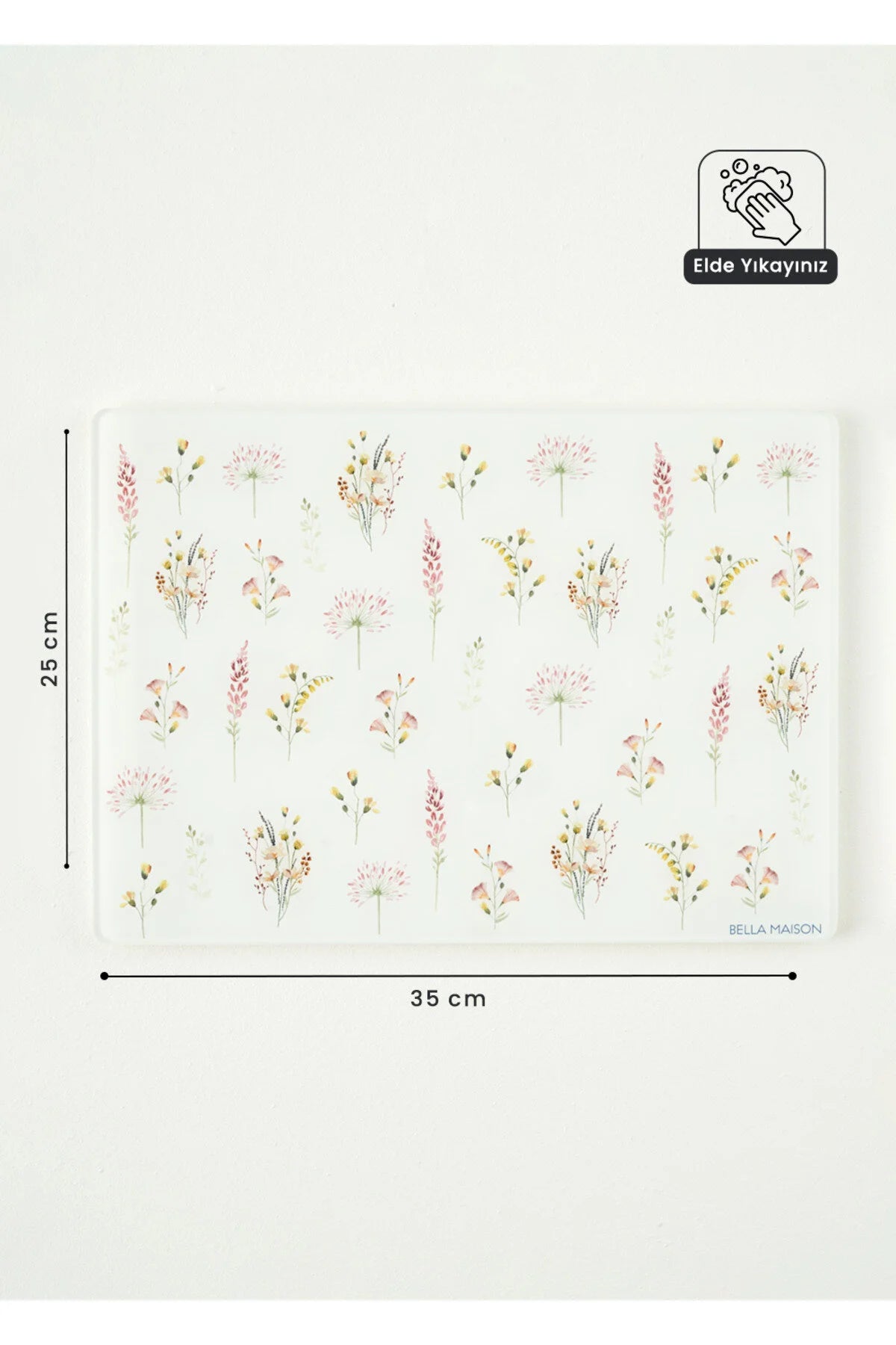 Floral Glass Cutting Board (35x25 cm)