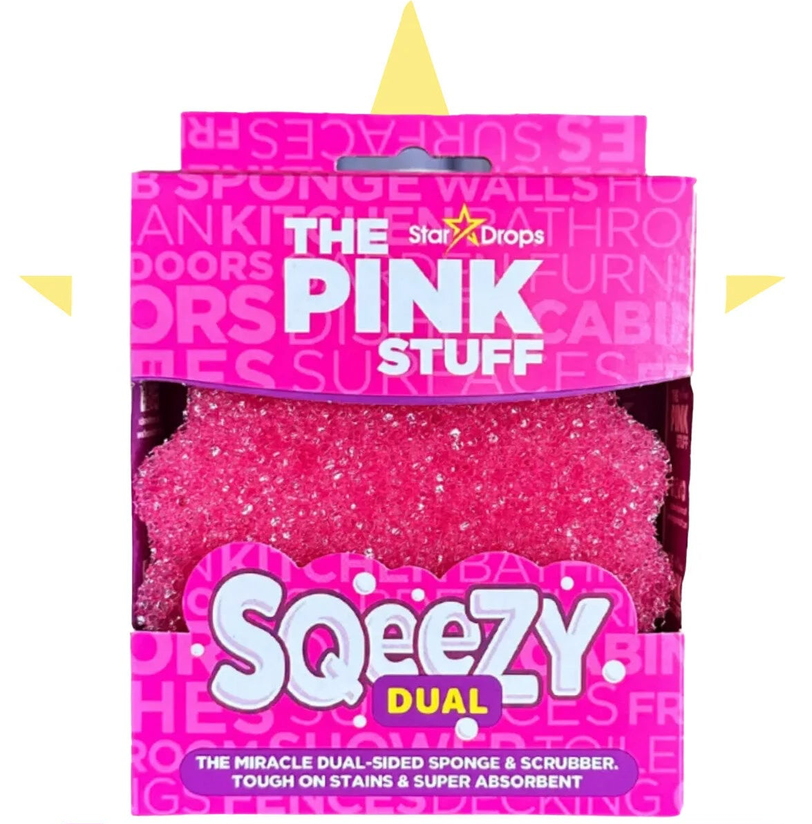 ThePinkStuff  Double-Sided Sponge and Scrubber