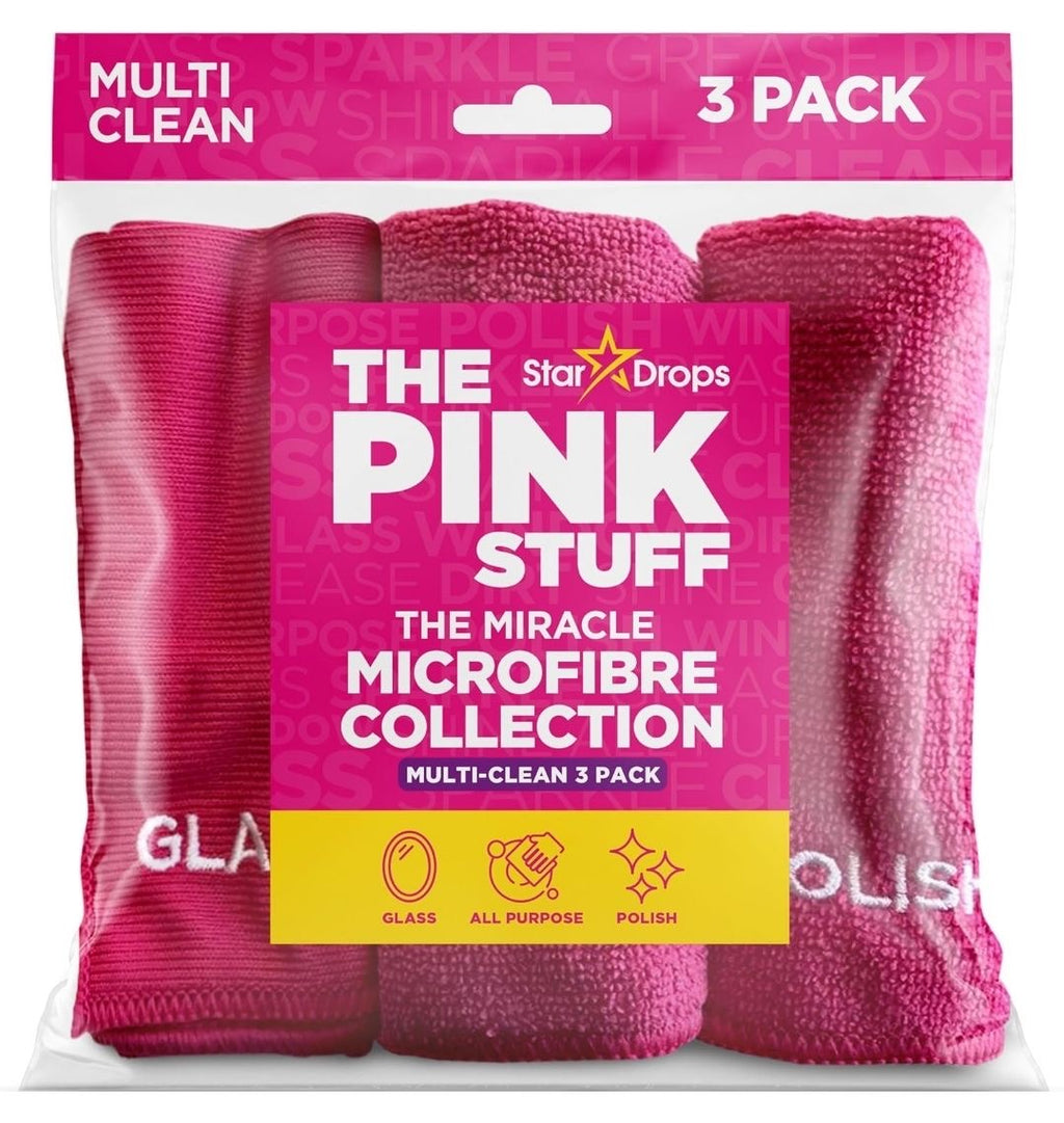 ThePinkStuff Microfiber Collection (Glass/Multipurpose/Shine) | 3 pack