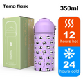 Temp flask thermal straw 350 ml bottle