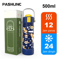 Temp flask 500 ml thermal straw bottle