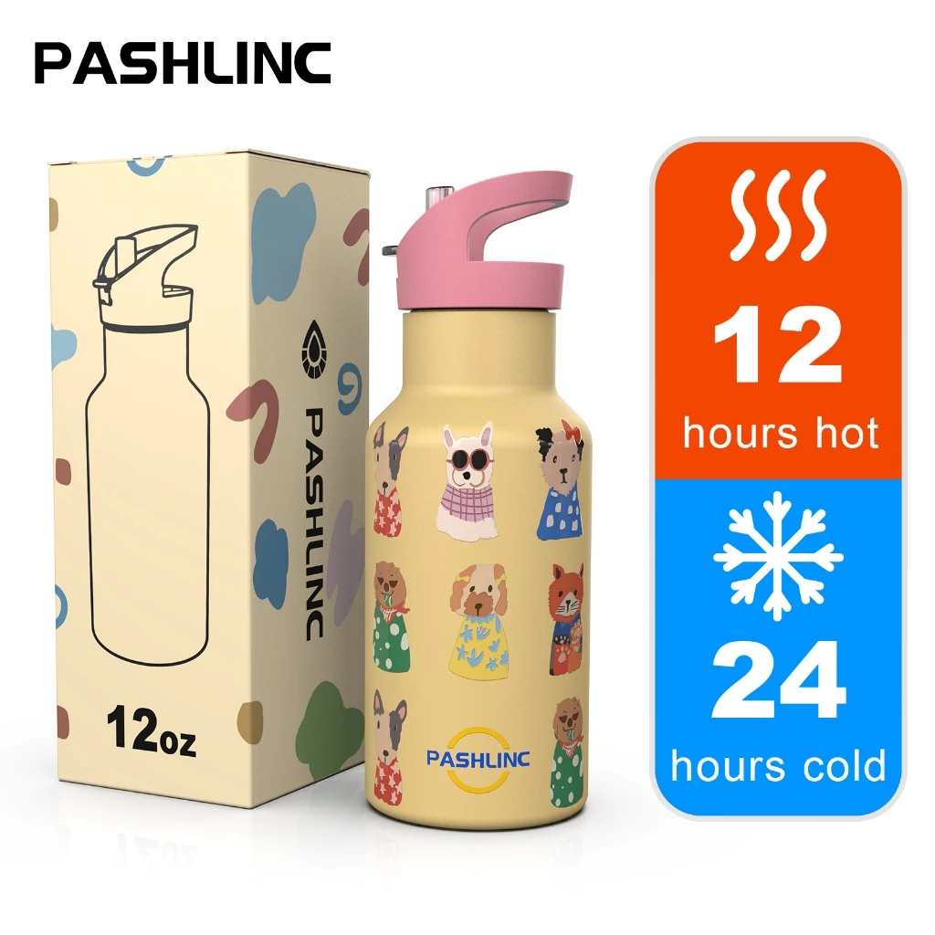 Temp flask 355 ml straw thermal bottle