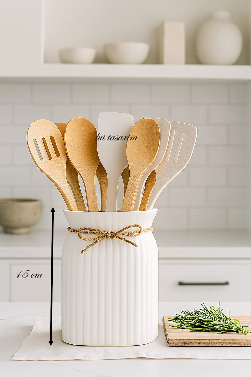 Ceramic Countertop Cutlery Holder 13.5 cm