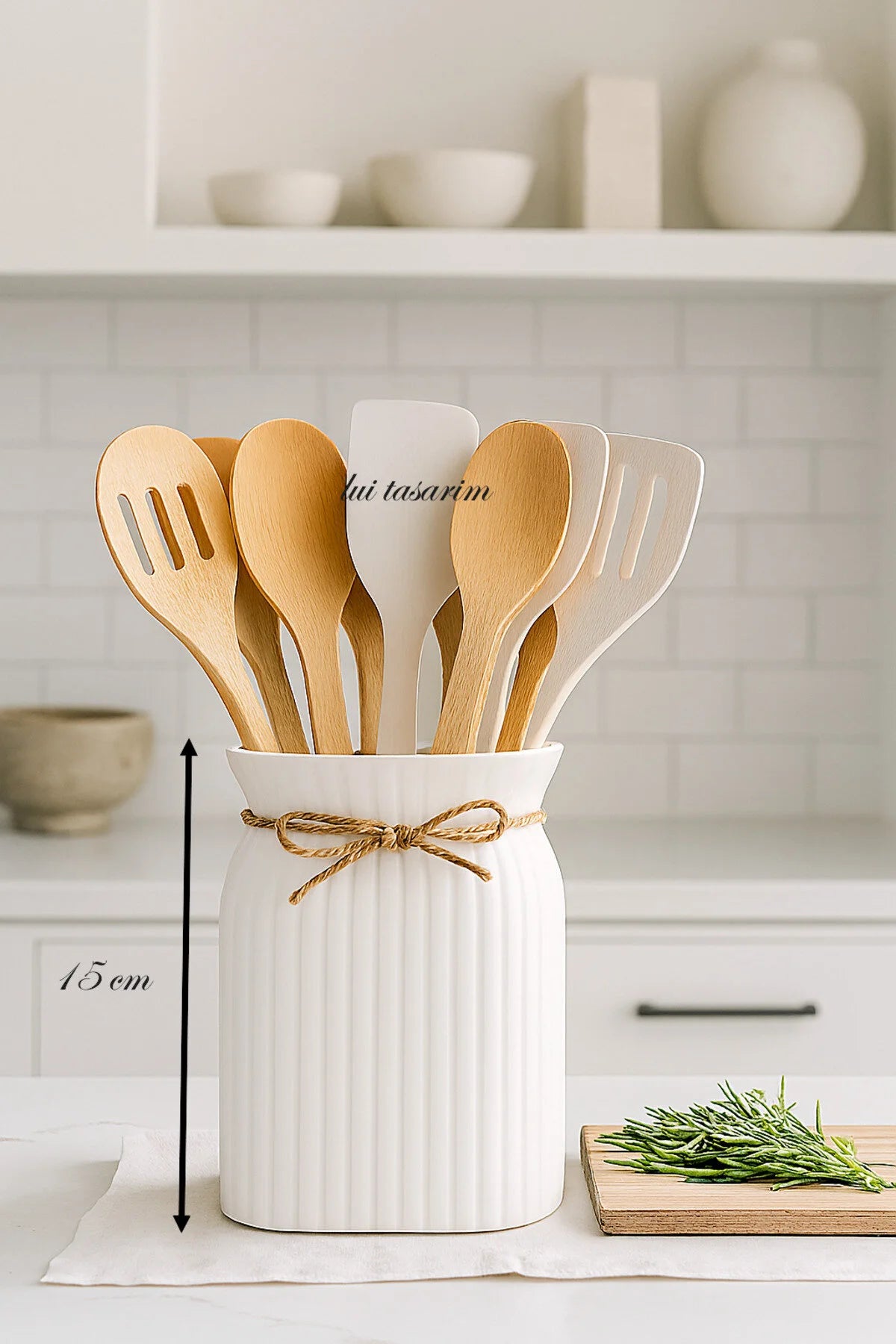 Ceramic Countertop Cutlery Holder 13.5 cm