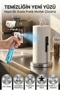 2-in-1 Stainless Steel Roll Paper Towel Dispenser - with Built-in Spray Bottle
