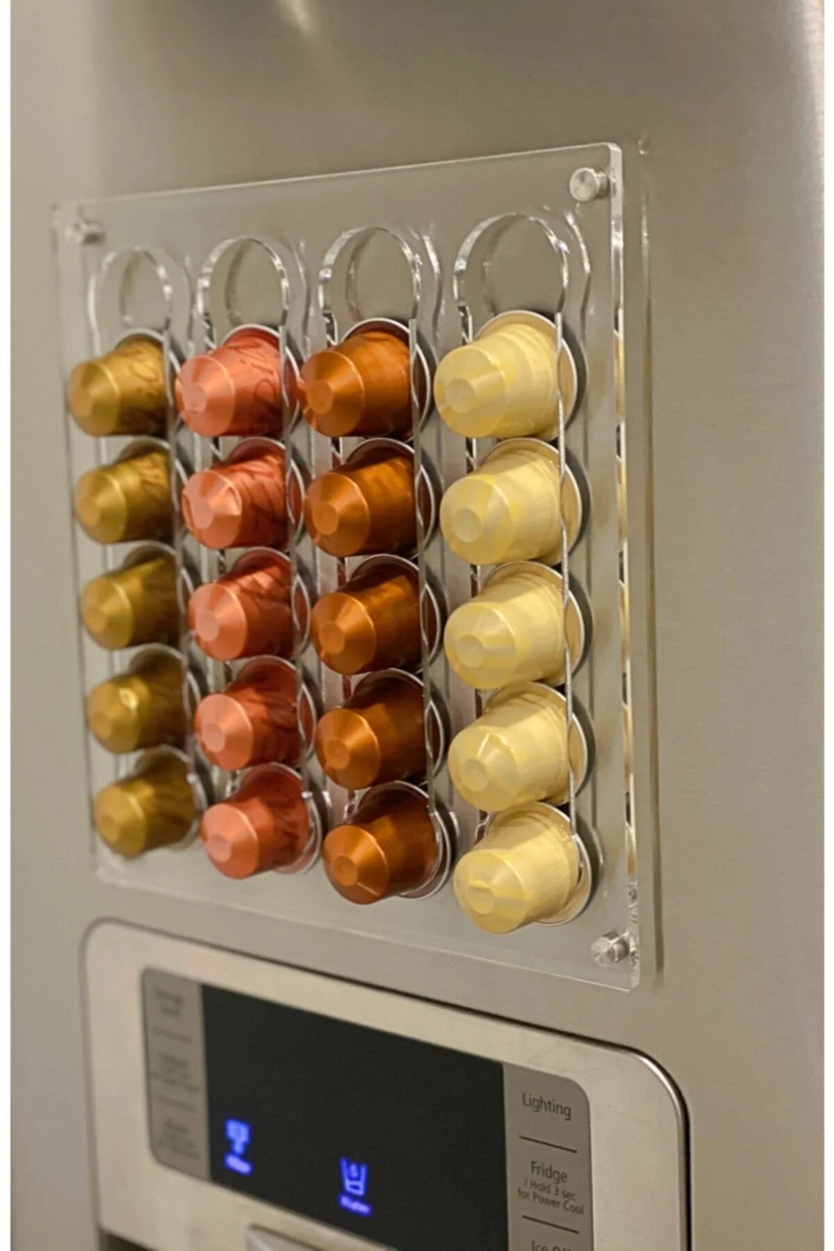 Capsule Coffee Stand for Refrigerator, Magnetic, 20 Capsule Capacity