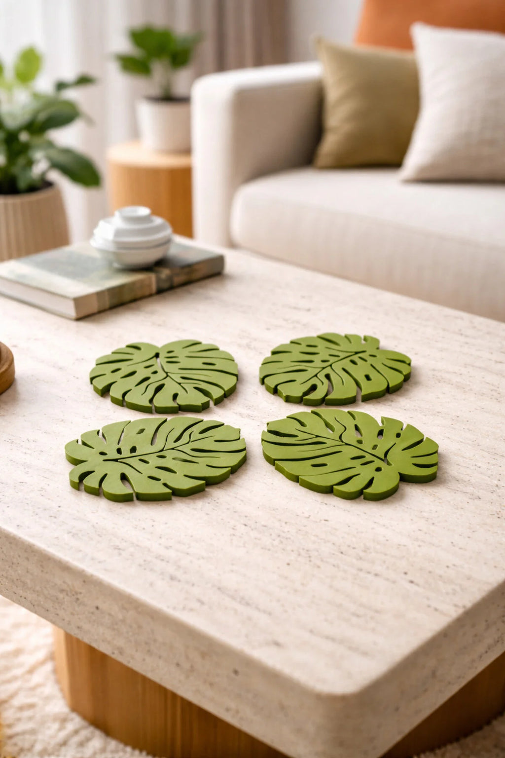 Coaster Set (4 pieces) + Stand