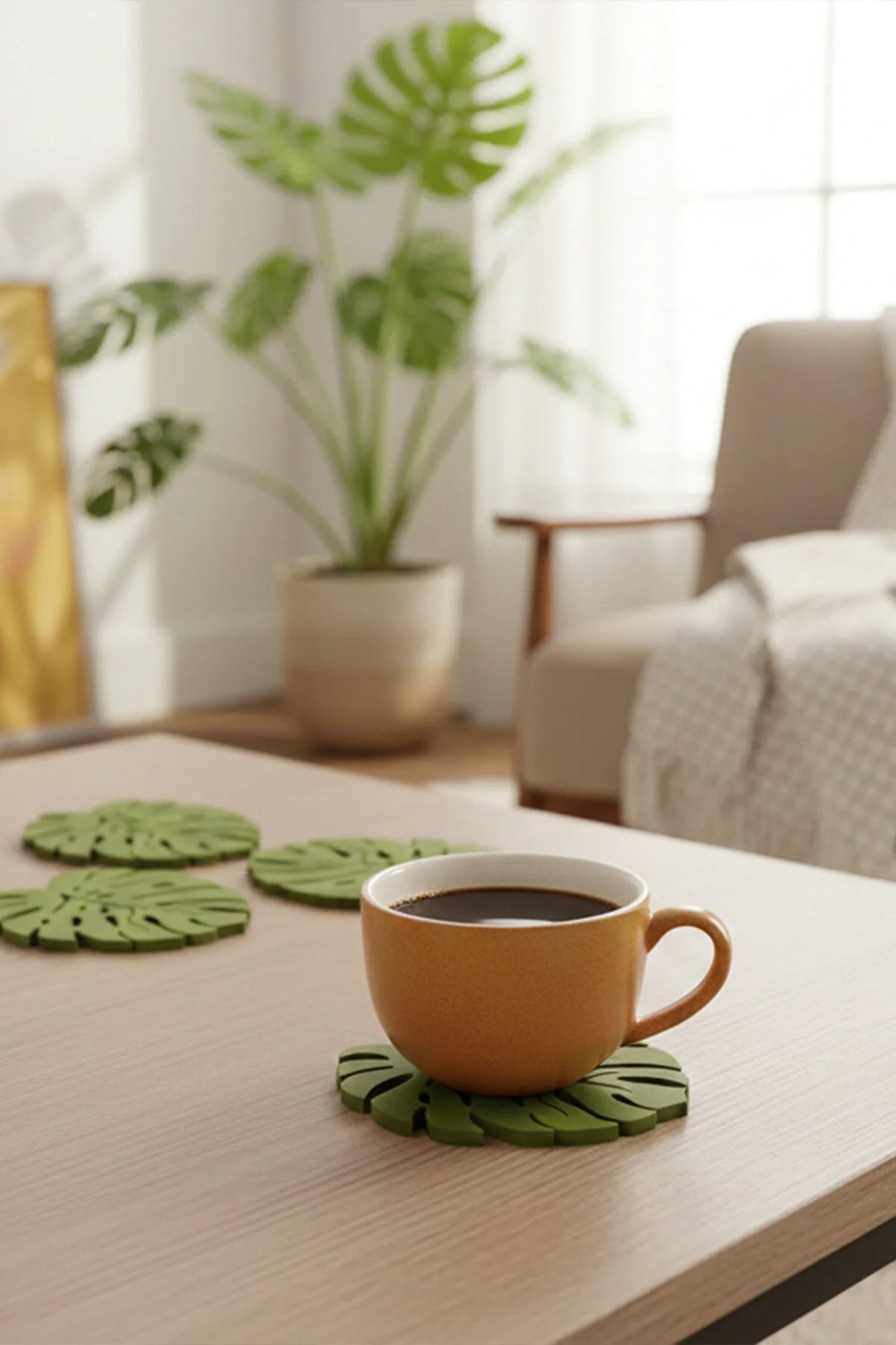 Coaster Set (4 pieces) + Stand