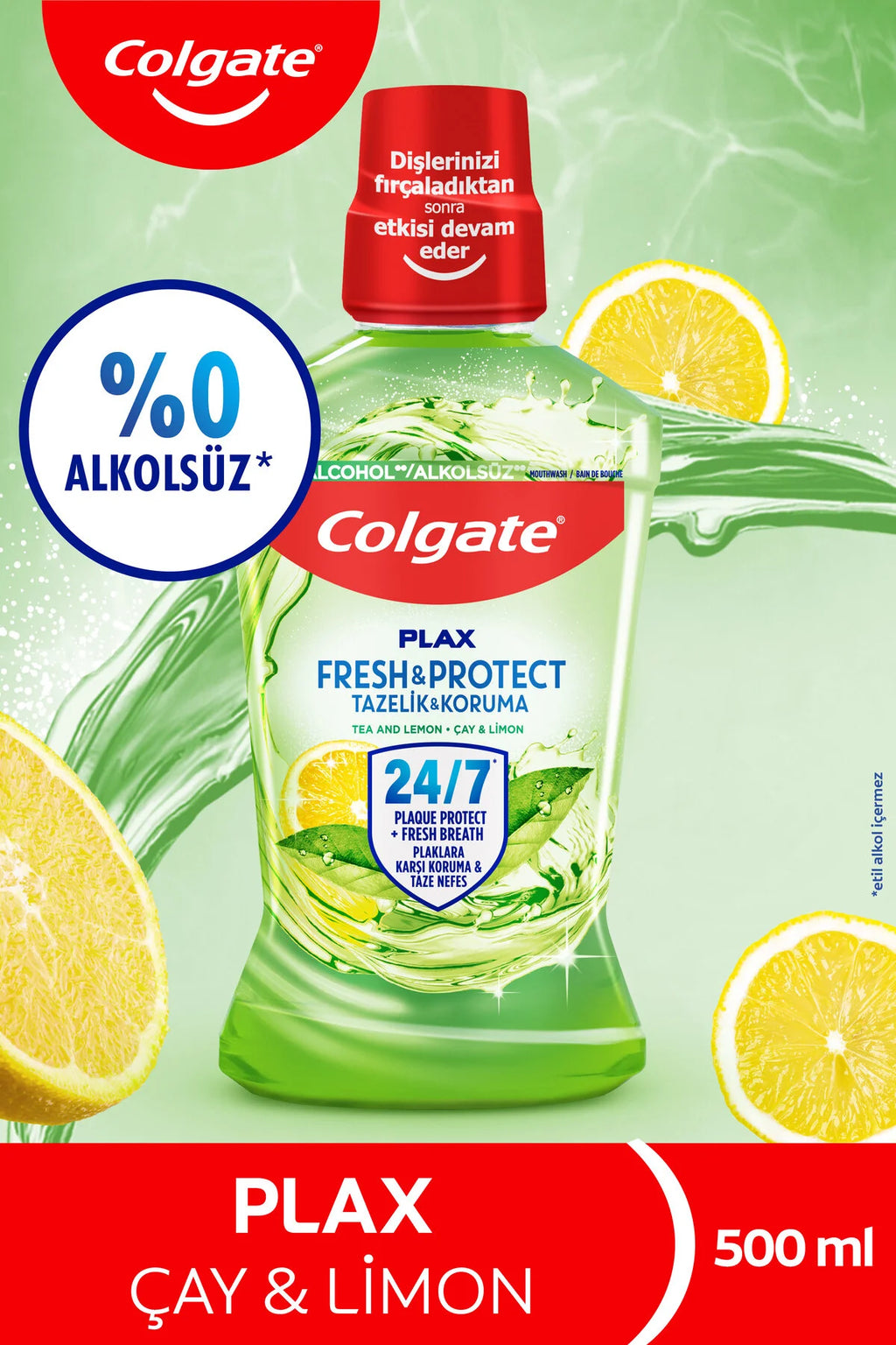 Colgate  Plax Tea and Lemon  Mouthwash - 500ml