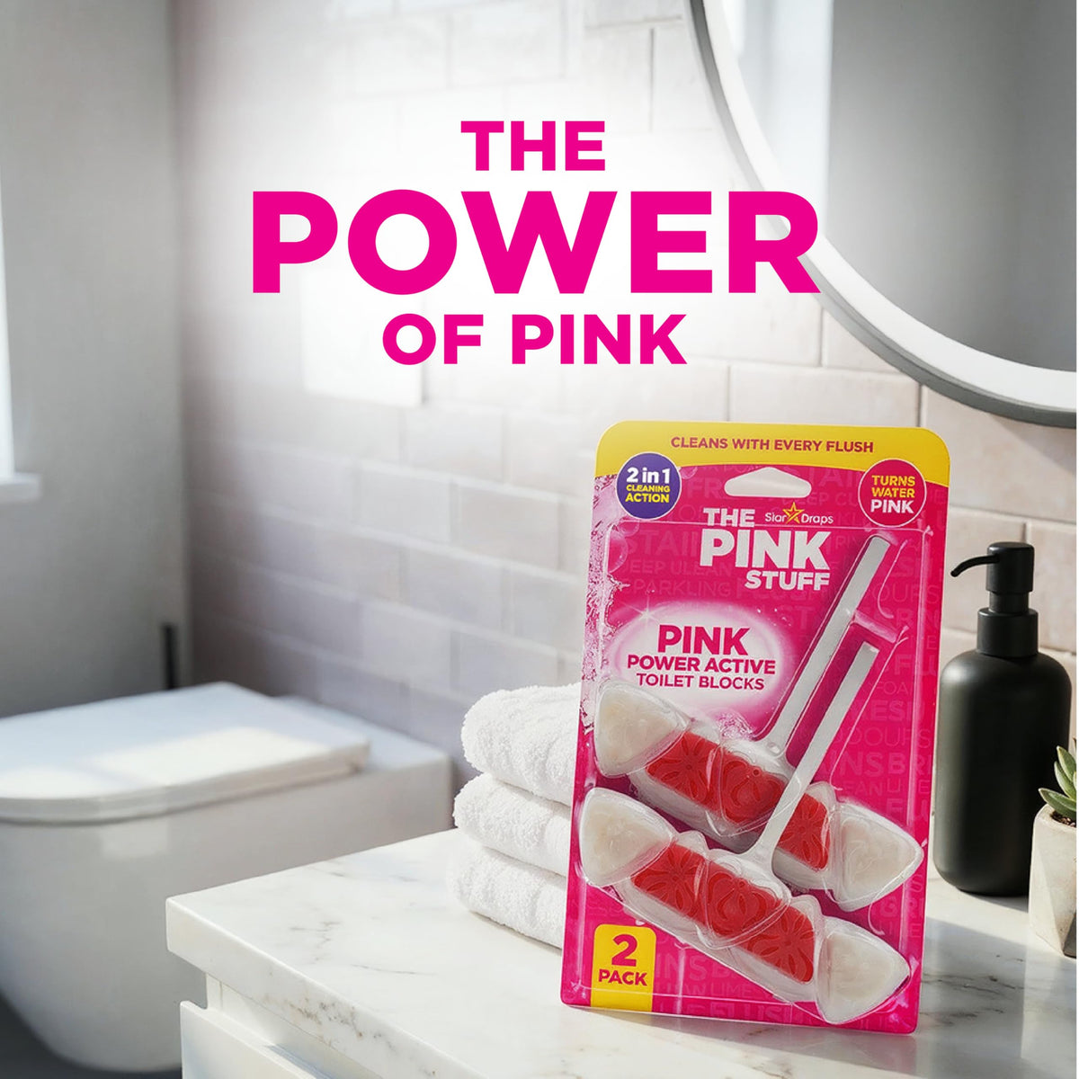 ThePinkStuff  Power Active Toilet Block 2-Pack