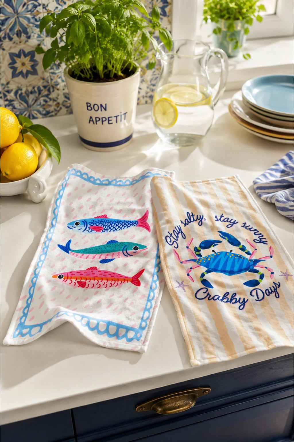 Kitchen Towel (Set of 2) | 30×50 cm - Fish