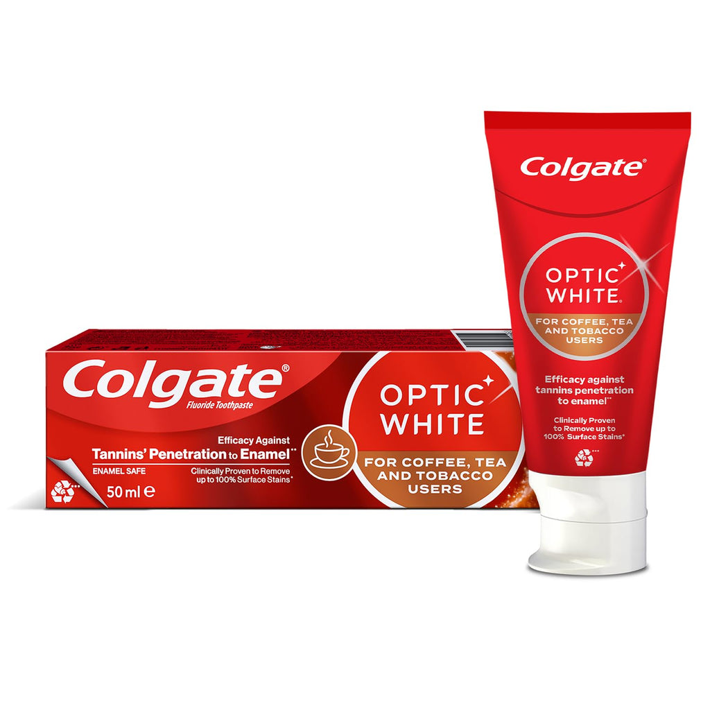 colgate optic white for coffee tea and tobacco users