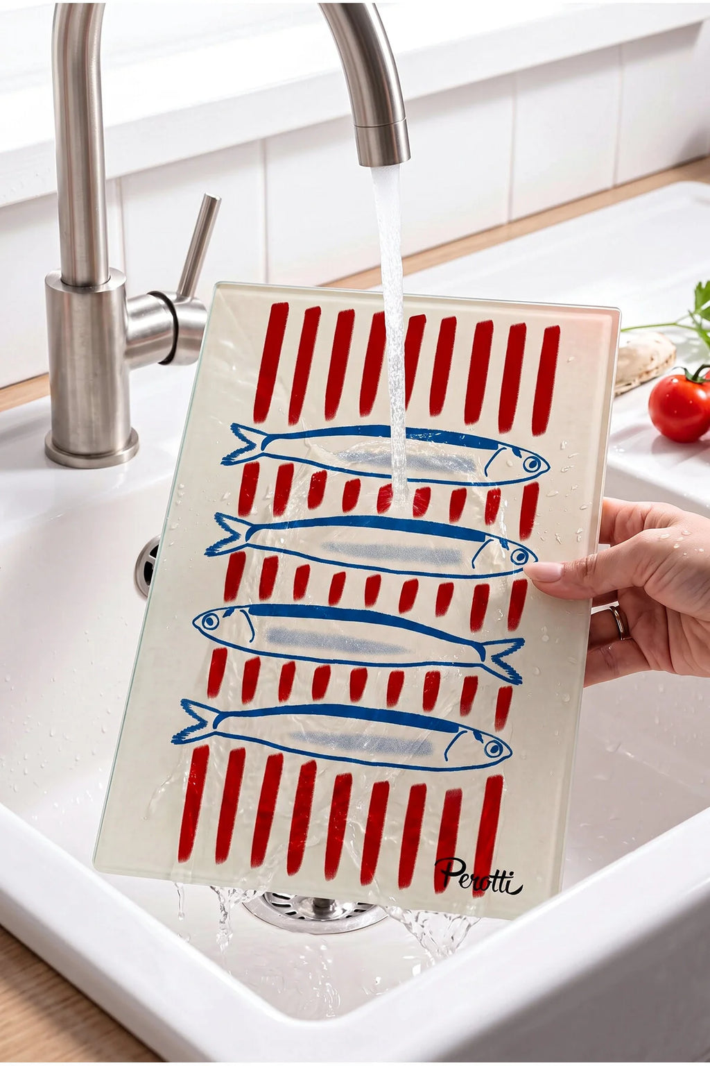 Sardines Glass Cutting Board | 20x30 cm