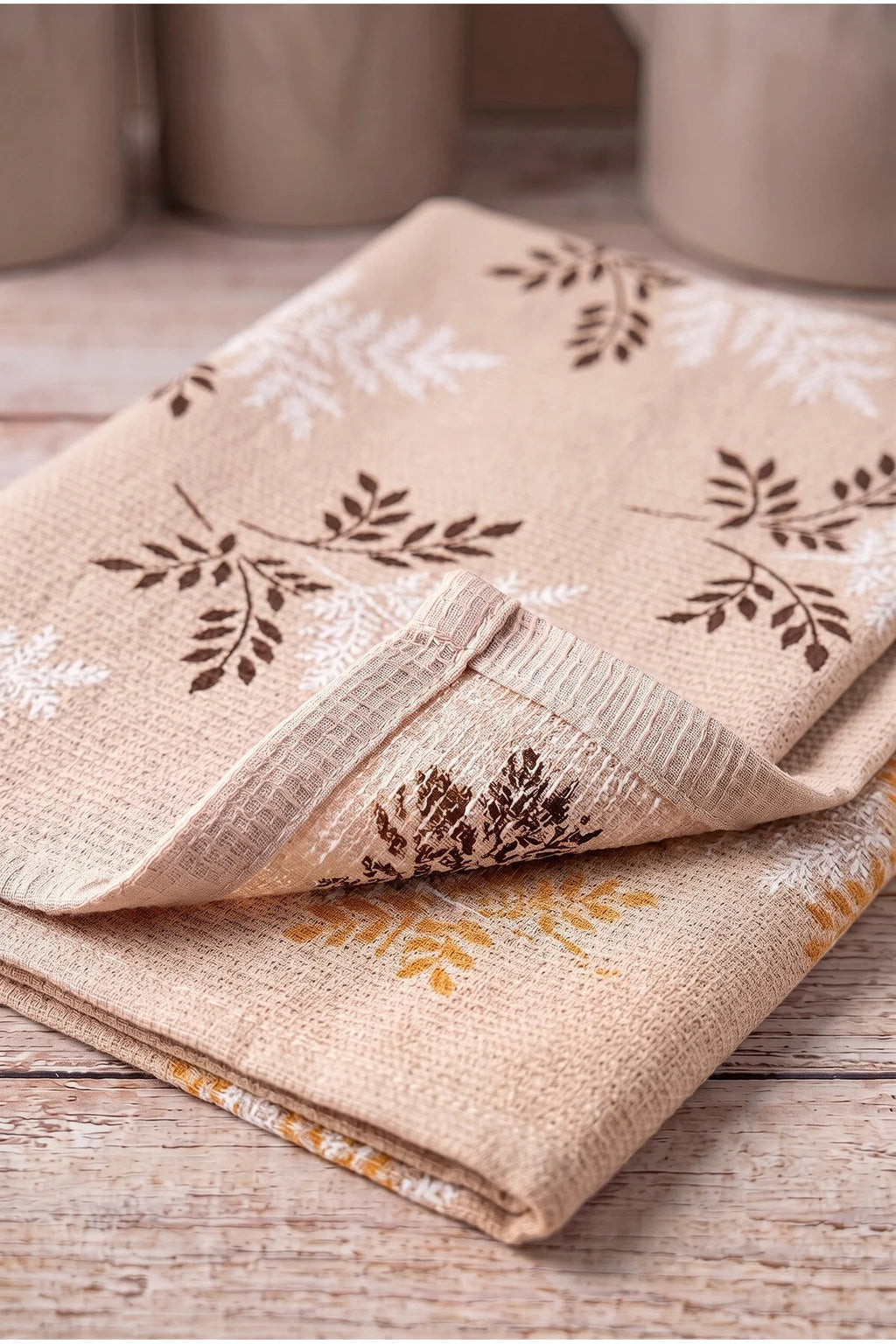 Lint-Free Printed Kitchen and Hand towels | 2 Pieces