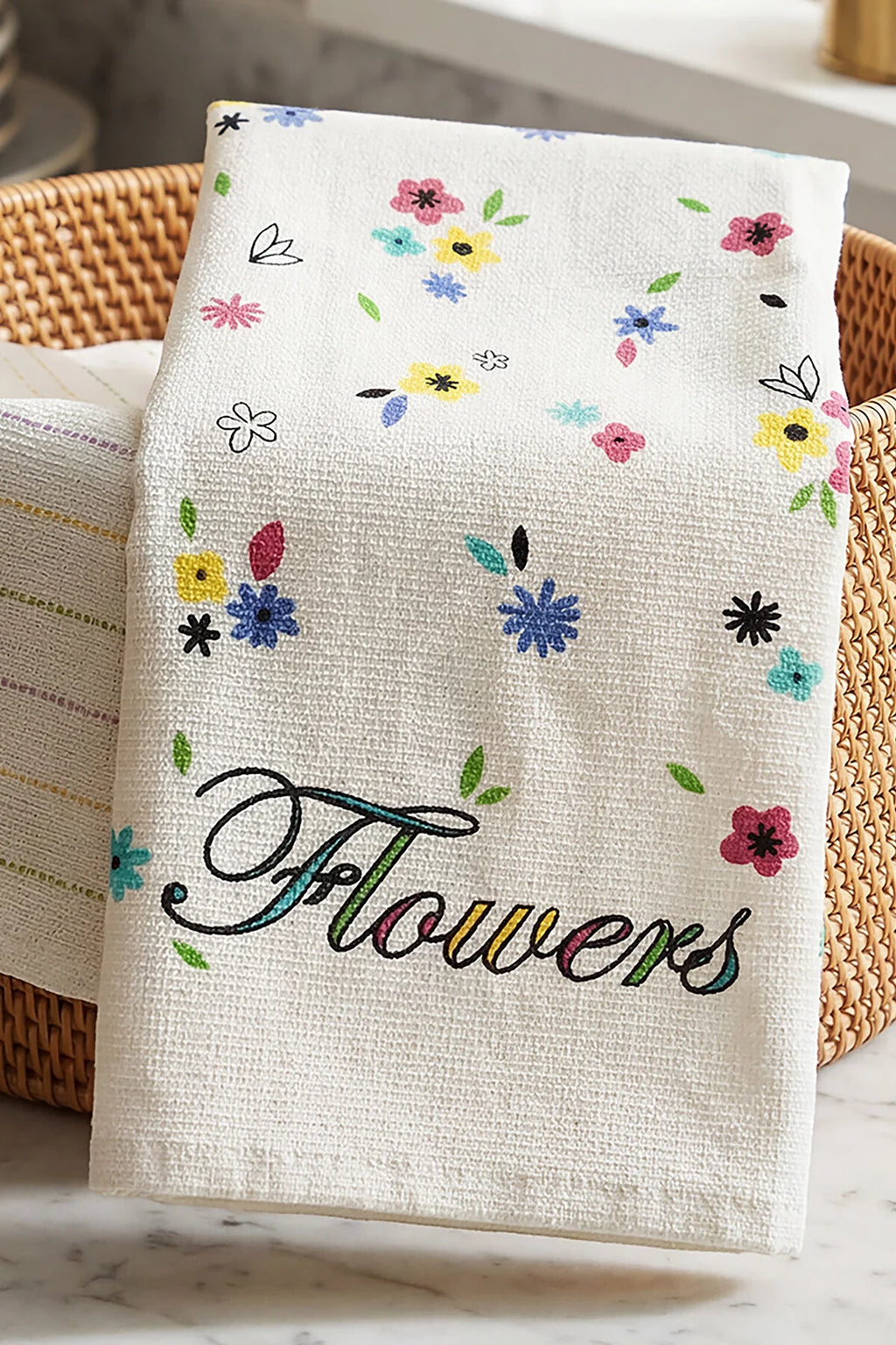 Lint-Free Printed Kitchen and Hand towels | 2 Pieces
