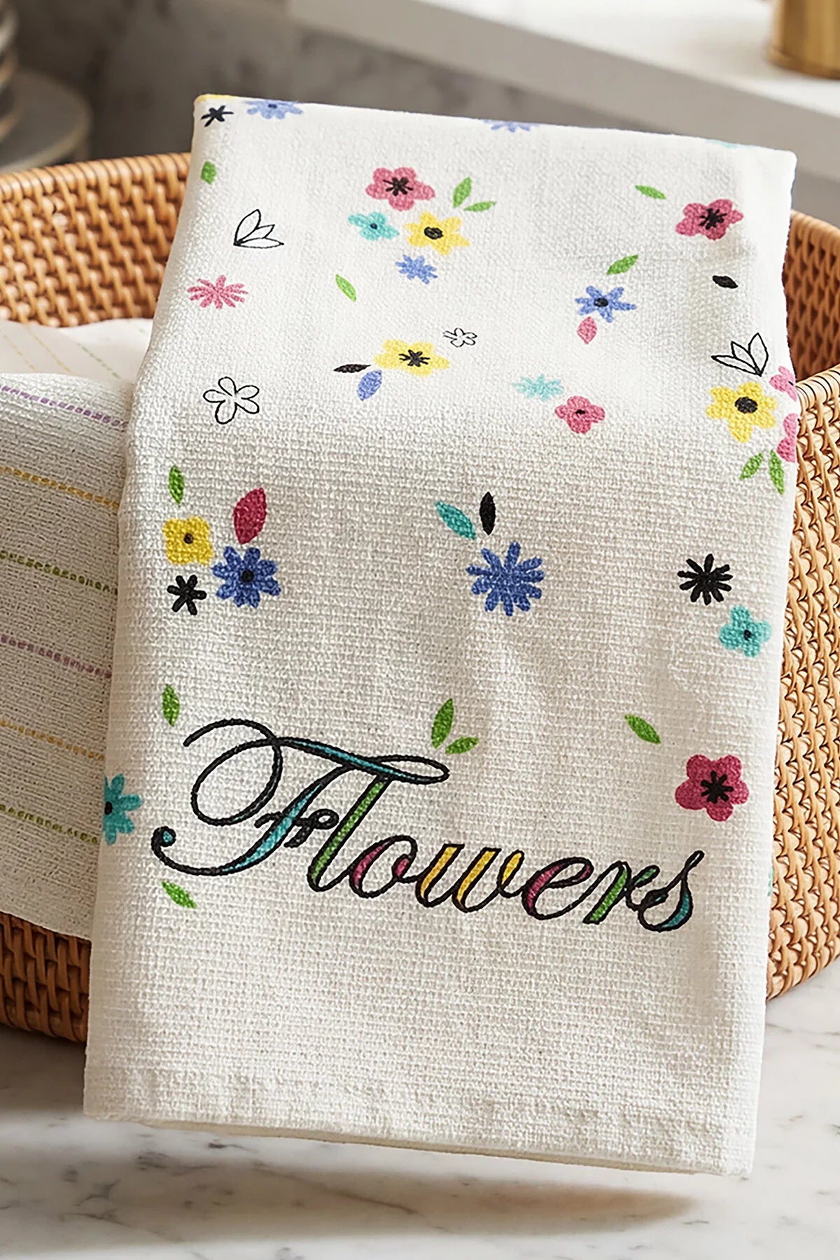 Lint-Free Printed Kitchen and Hand towels | 2 Pieces