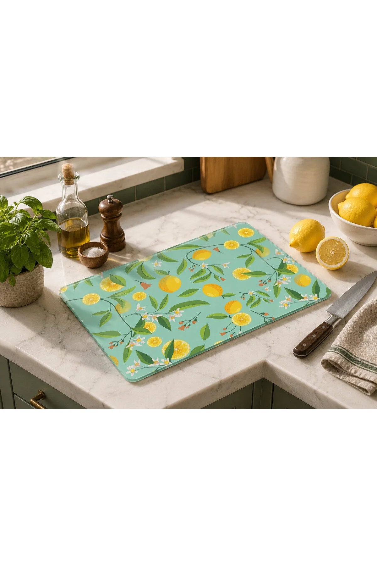 Lemon Glass Cutting Board | 25x35 cm