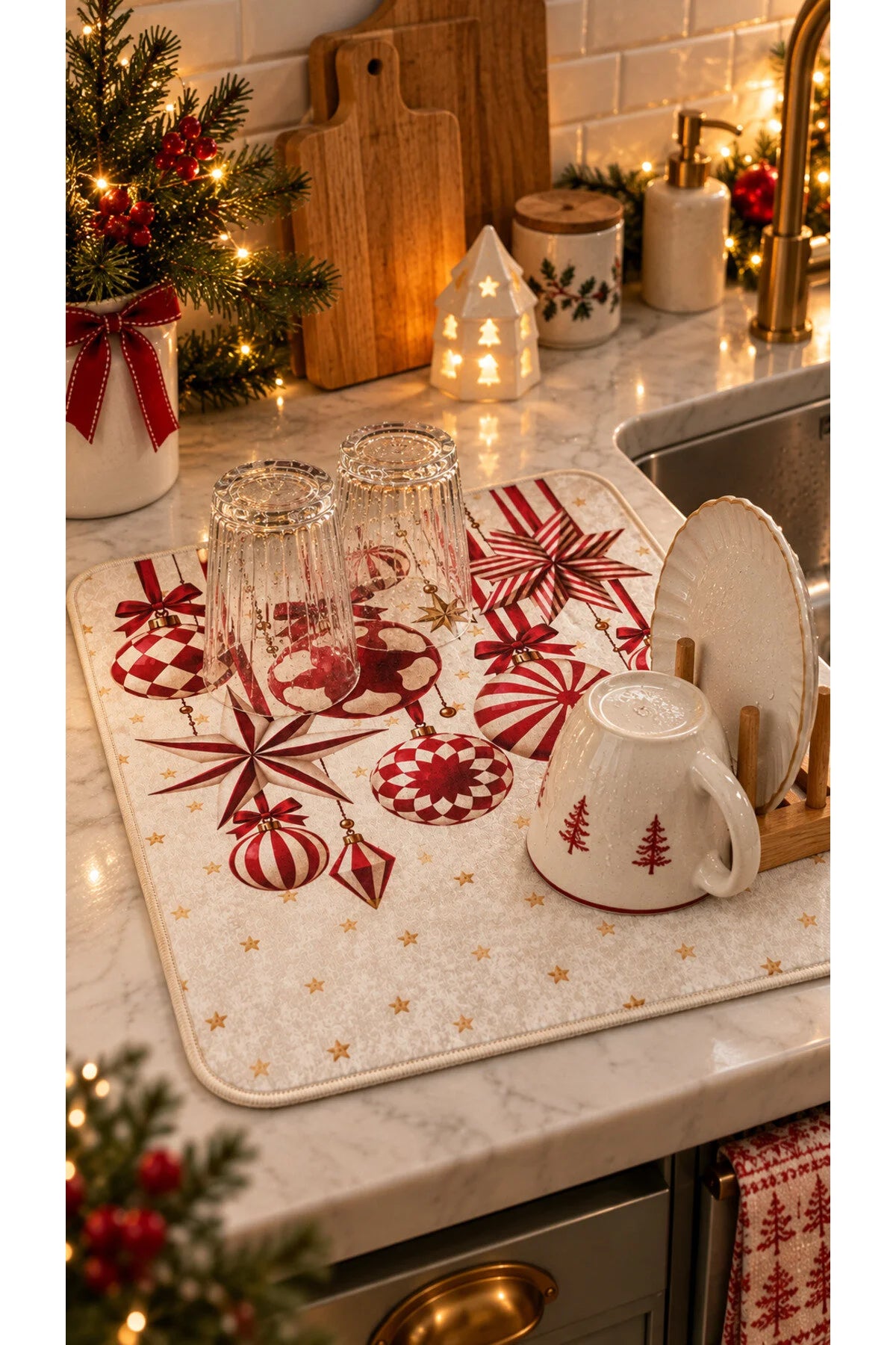 Dish Drying Mat - 40*50 cm - Amusement Park - Christmas