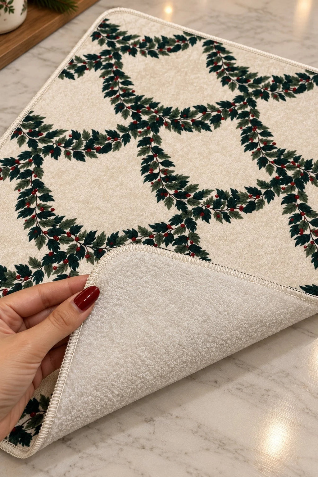 Dish Drying Mat - 40*50 cm - Trellis - Christmas