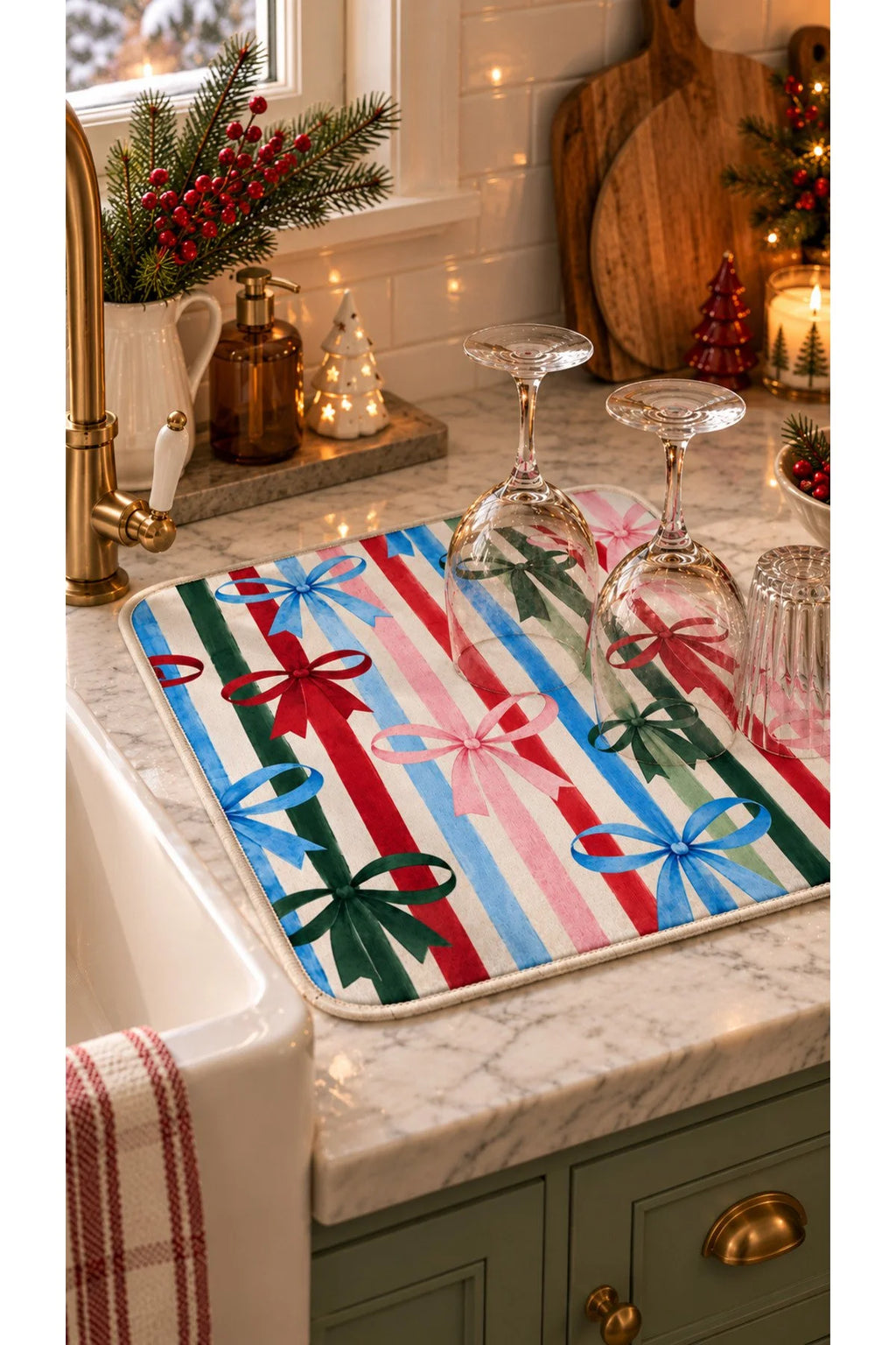 Dish Drying Mat - 40*50 cm - Celebration - Christmas