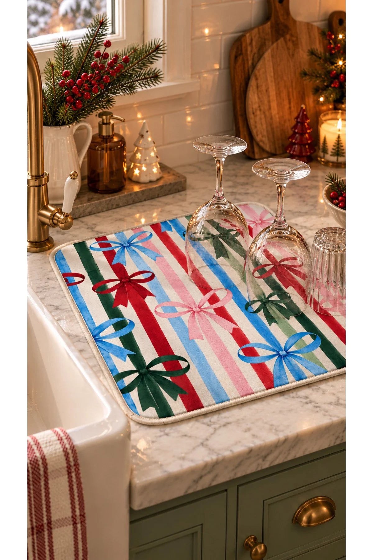 Dish Drying Mat - 40*50 cm - Celebration - Christmas
