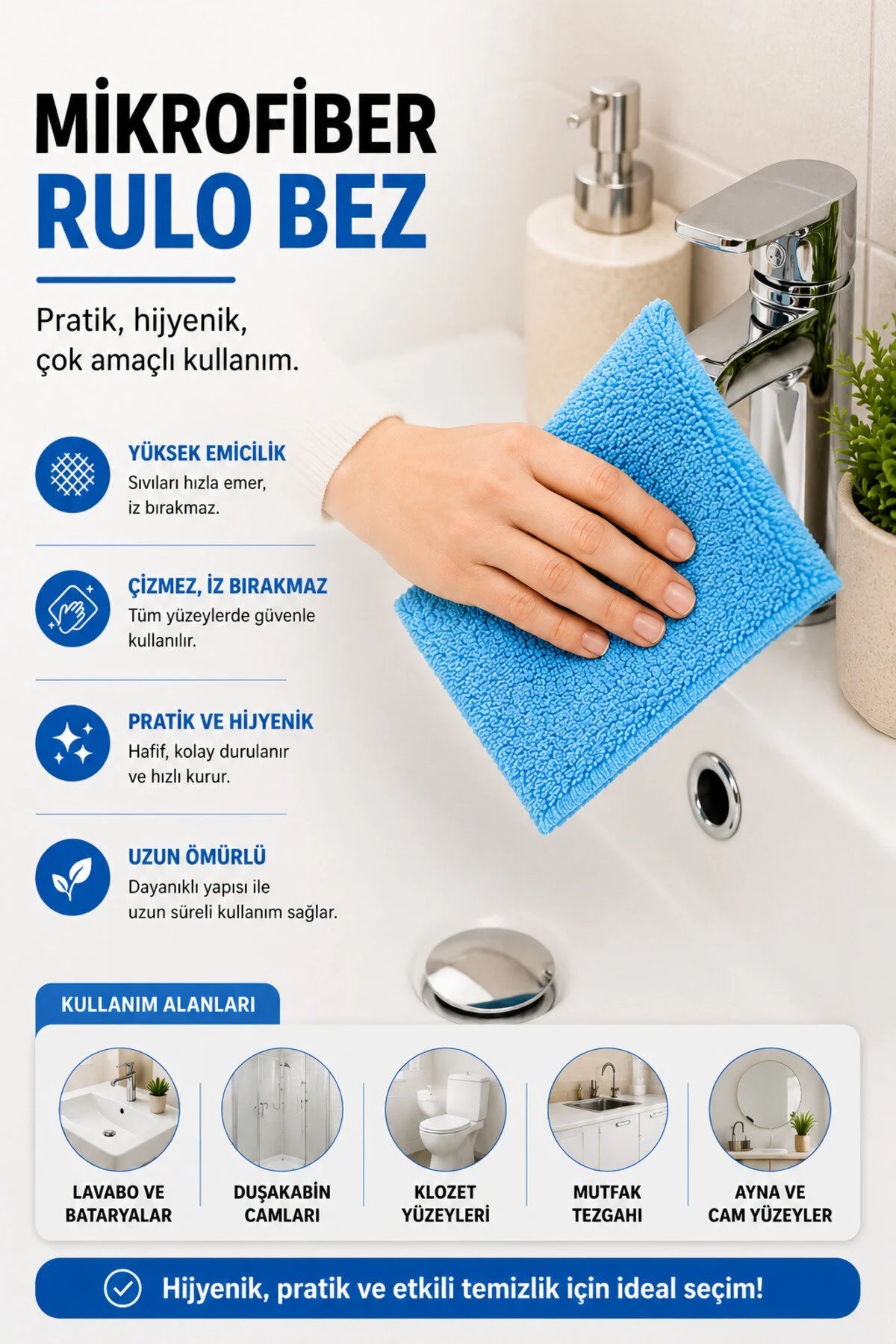 SILVER HOME Microfiber Cleaning Towels | 25x30 cm