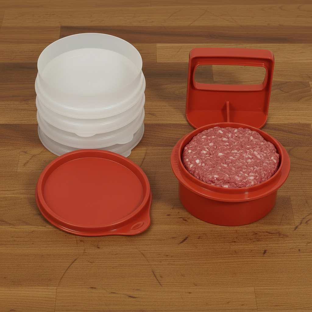Tupperware Burger Press & Keepers Set